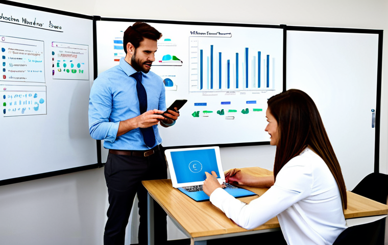 퍼포먼스 마케팅 성과 평가 방법 - A/B Testing on a Website Interface**

"A marketing professional conducting A/B testing analysis on a...